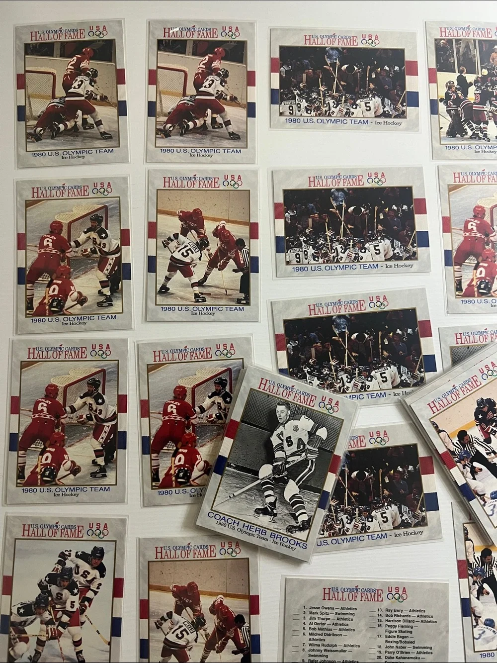 40 Vintage 1980 U.S. Olympic Ice Hockey Trading Cards